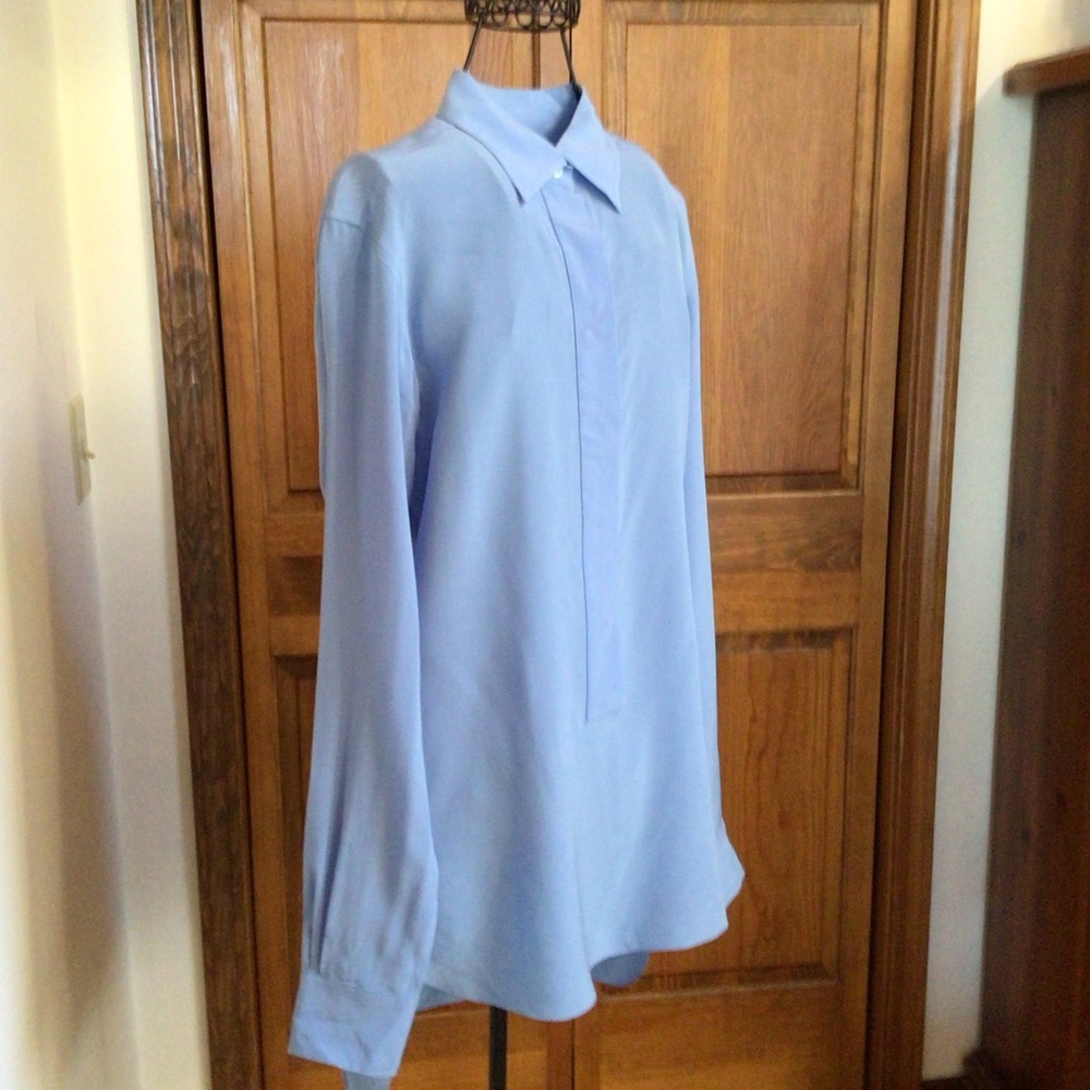 Victoria Beckham blue silk shirt, 4 - Picture 4 of 10